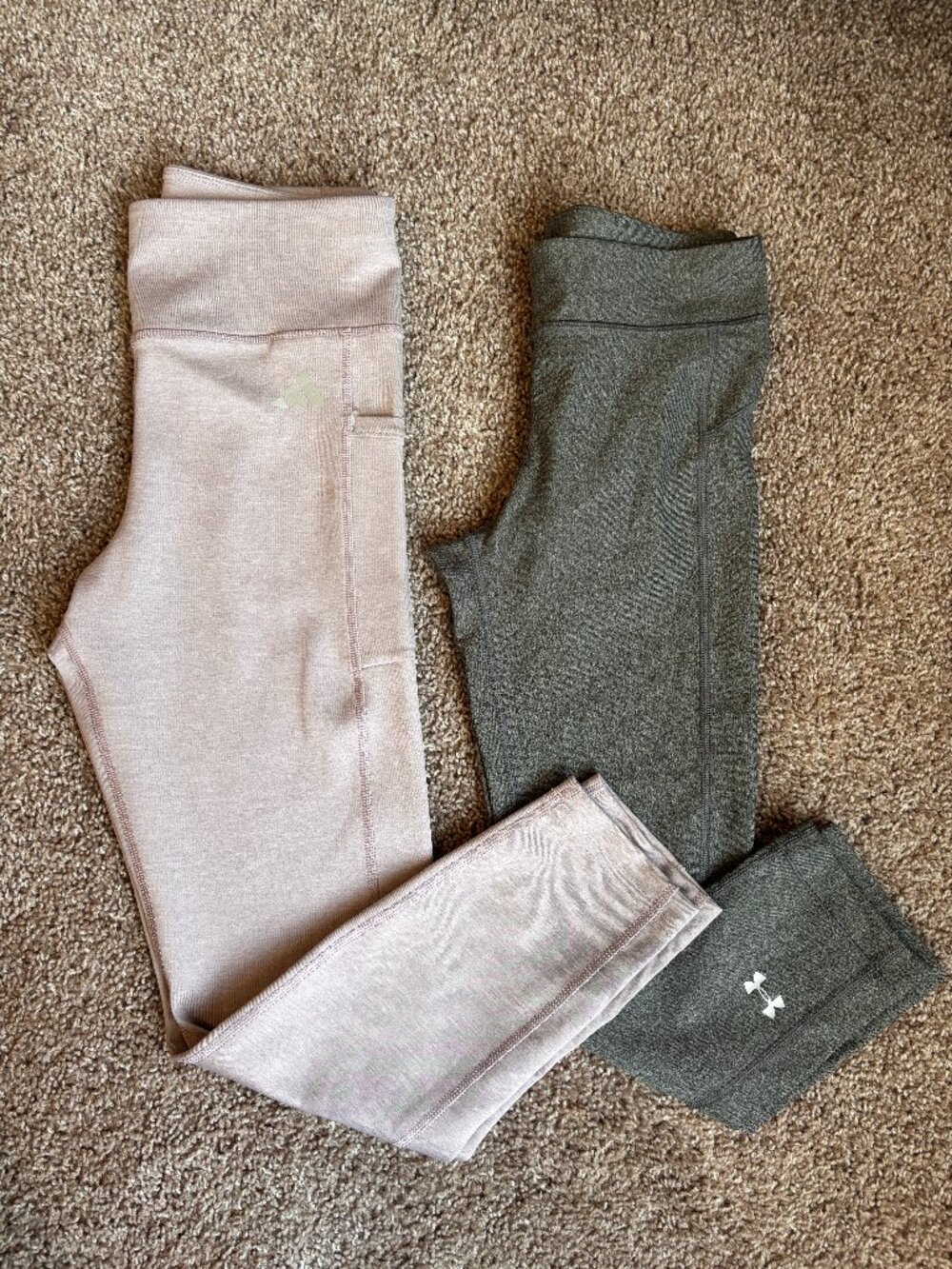Adidas & Under Armour Leggings Bundle Girls Size Large 11/12 Like New Athleisure